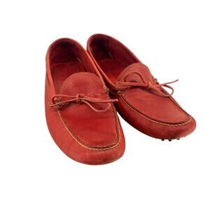 Cole Haan Men’s Red Leather Slip On Made in Brazil Driving Shoe /Loafer Sz 10.5